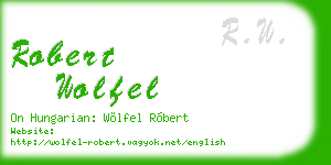 robert wolfel business card